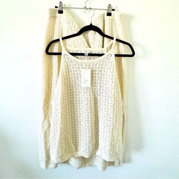 A New Day Cream Crochet Set Size 2X - Picture 1 of 9
